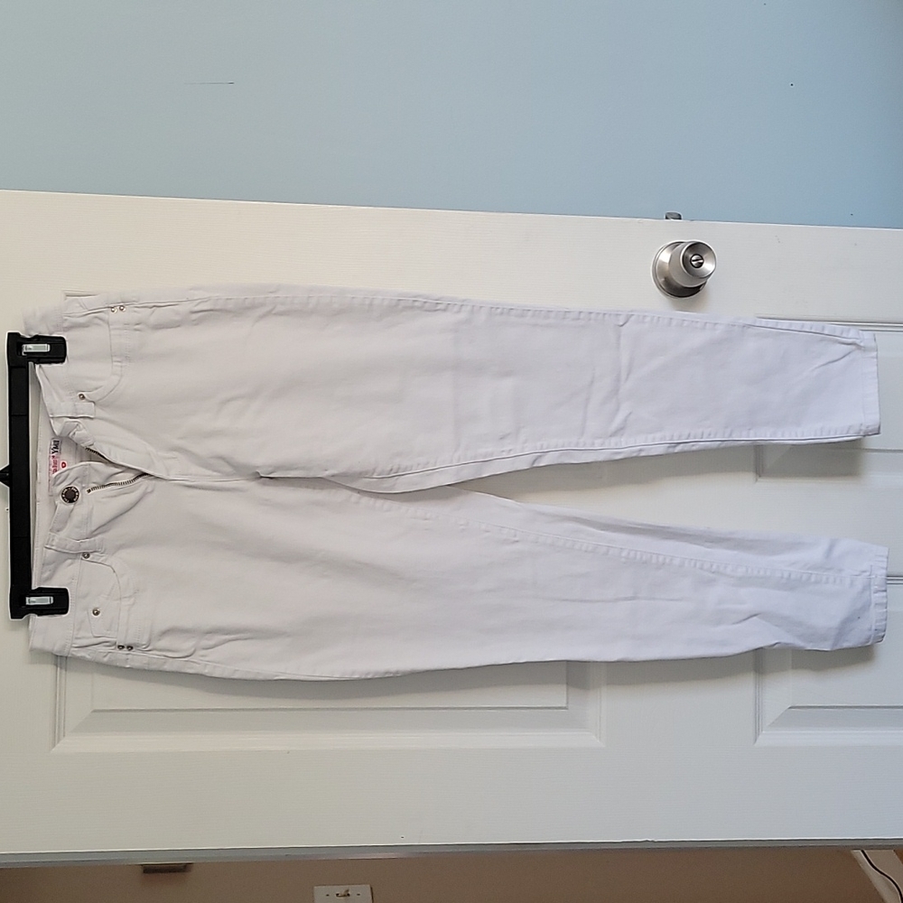 White Mid Rise YMI White Jeans